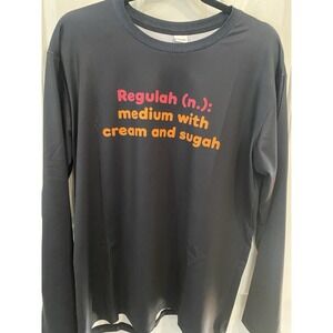 Dunkin Donuts Employee Long Sleeve Shirt Size L XL Boston Regulah With Sugah
